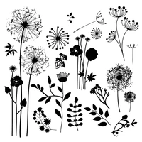 daboxibo dandelion clear stamps mold for diy scrapbooking cards making decorate crafts 2021 new arrival