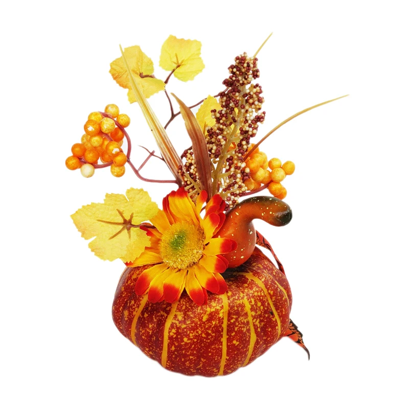 2 шт. набор искусственных тыкв кленовый лист гранат стол домашний декор Дом