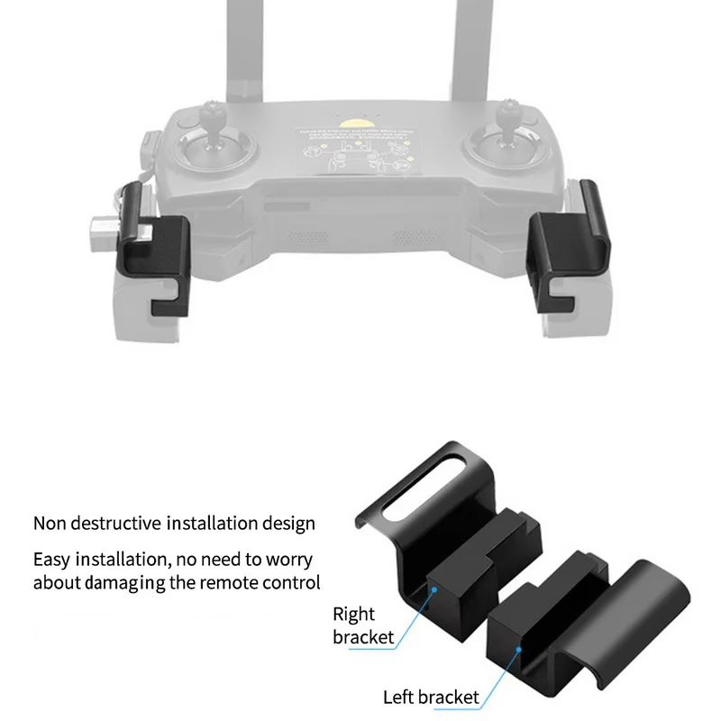 for DJI Mavic Mini 2 Pro Zoom Spark Air Platinum Controller Drone Accessory Easy Mount Clip Clamp Phone Holder Connector | Электроника