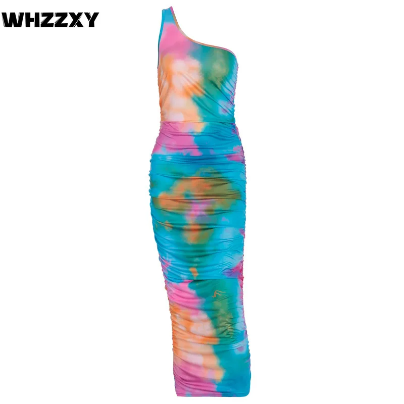 Женское облегающее платье WHZZXY французское модное с одним открытым плечом без