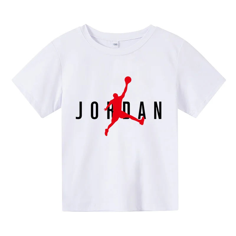 

Boys short-sleeved t-shirt 2020 new trendy summer children's half-sleeved summer clothes big kids sports basketball pure cotton