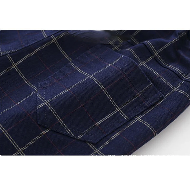 Весенние Брюки для мальчиков спортивные брюки хлопковые детские клетчатые