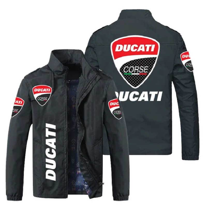 

Куртка-бомбер мужская Осенняя на молнии, с логотипом Ducati, мотоциклетная, 2021