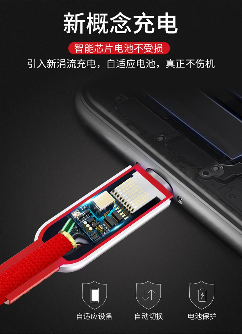 NOHON Bullet USB кабель для передачи данных для Apple Android type-C 90 градусов кабель для быстрой зарядки 2.4A для iPhone 11 Pro Max samsung S10