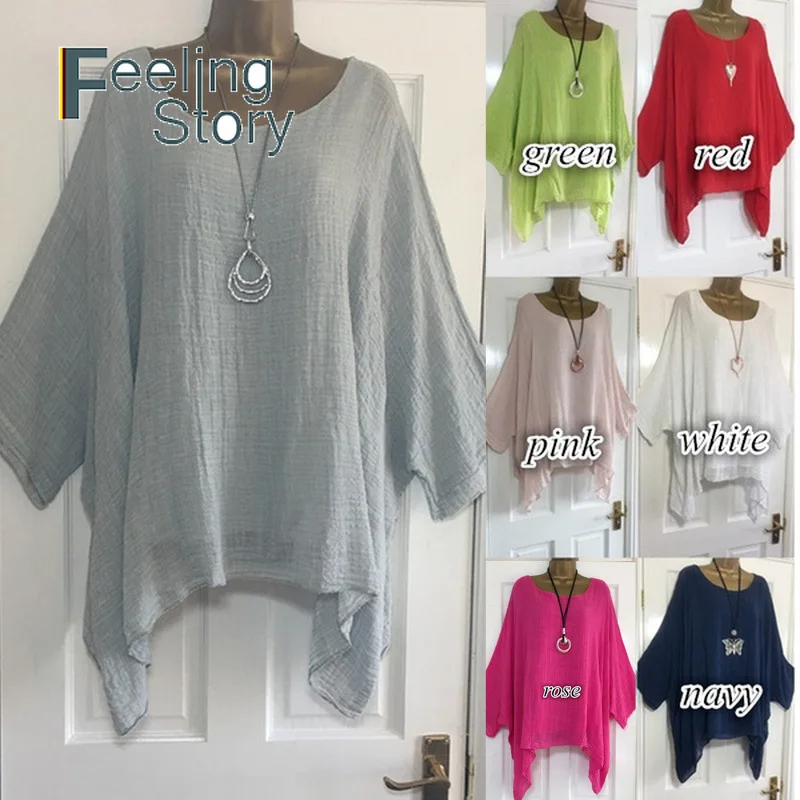 туника женская Повседневное туники 5X плюс Размеры рукав &quotлетучая мышь&quot Для