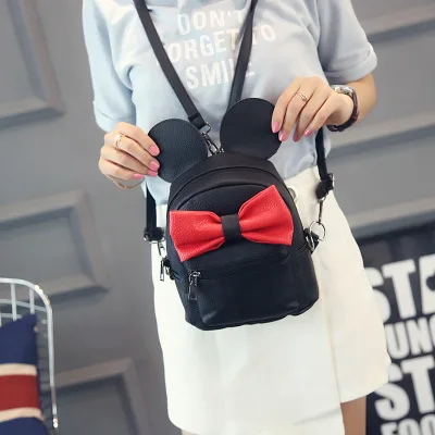 2018 новые сумки женский рюкзак с Микки Минни для девочек модные рюкзаки из