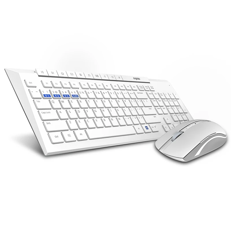 new rapoo silent wireless keyboard mouse combos for desktoplaptoppcswitch between bluetoothrt 2 4g connect to 3 devices free global shipping