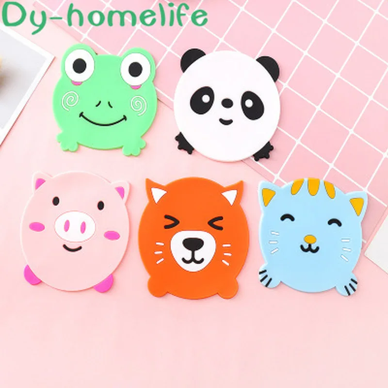 Креативные мотивы мультяшных животных моделирование мягкие подставки из ПВХ