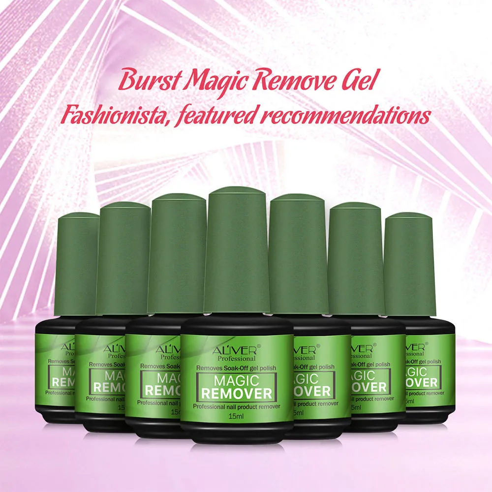 Гель лак Burst Magic Remover Off для ногтей Очиститель база 15 мл акриловый чистый липкий