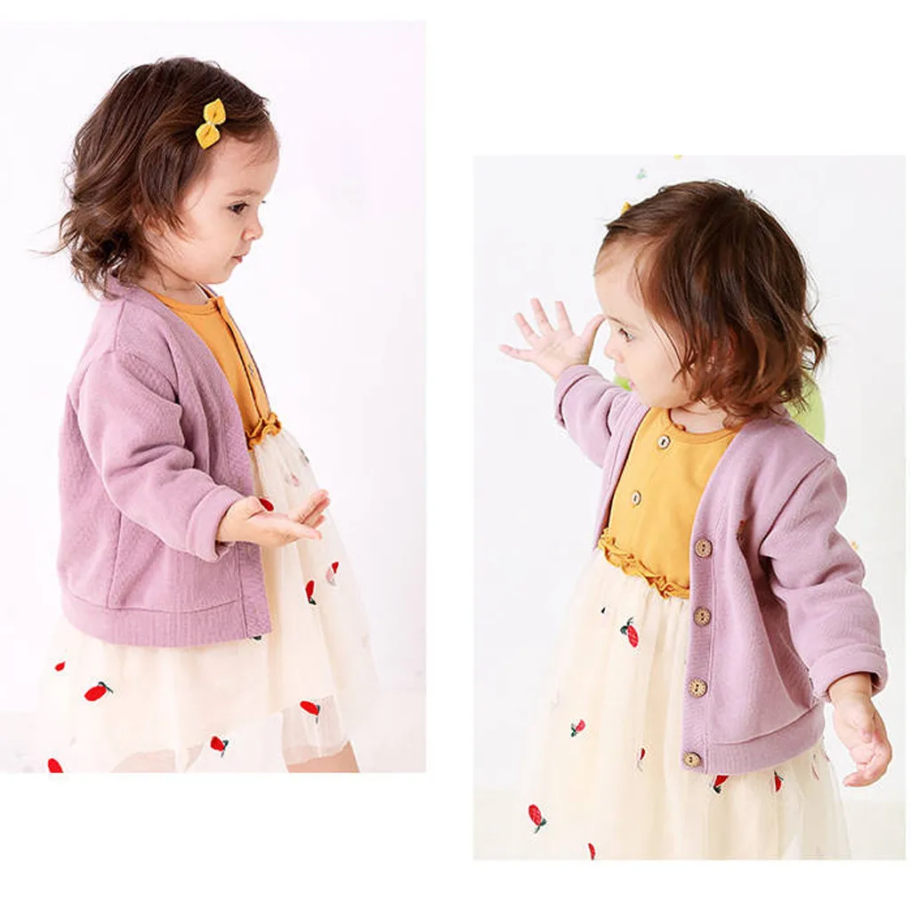 Лучшее пальто-кардиган в Корейском стиле свитер с рисунком для маленьких девочек