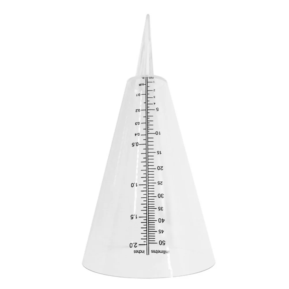 

Clear Rain Gauge Dual Scale Cone Rain Gauge Outdoor Rain Measuring Cup Popular