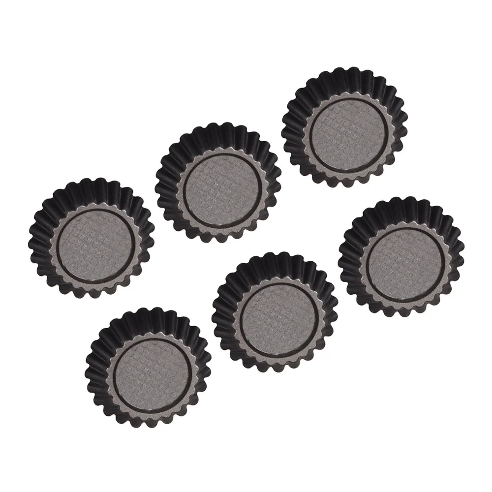 6 шт. углерода Сталь яичных тартов Премиум гладкая |
