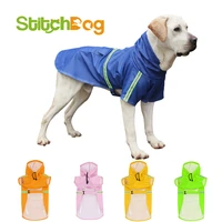waterproof and snowproof big dog clothes reflective dog raincoat pet products
