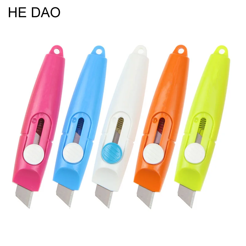 

Sweet Candy Color Portable Utility Knife Paper Cutter Cutting Paper Razor Blade Office Stationery Escolar Papelaria