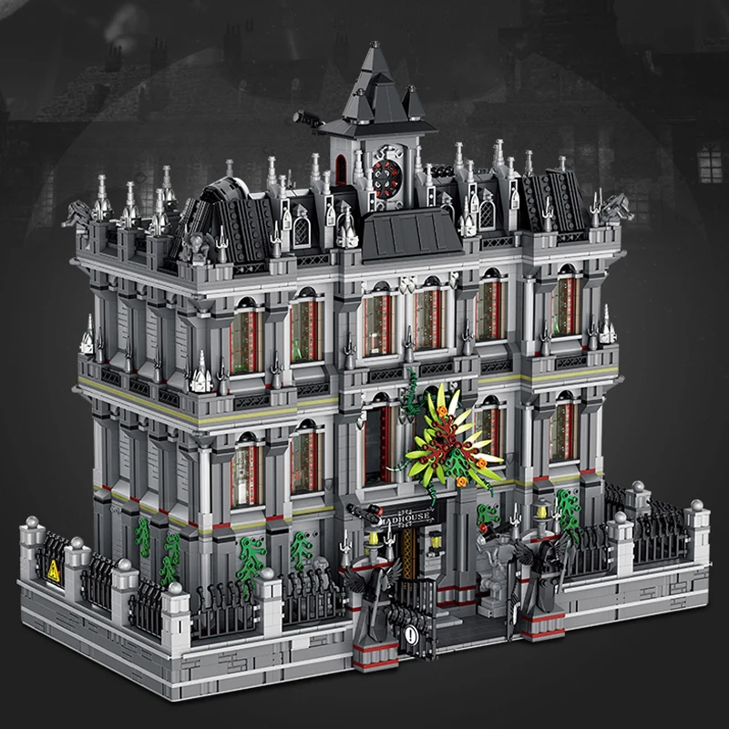 

In Stock Arkham Shelter Three Layers Superposed Superhero Mental Hospital Break Through 7527pcs Of Puzzle Building Toys613002
