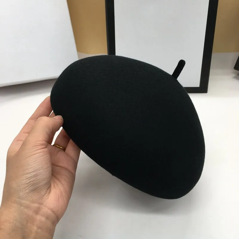 Берет тыква шляпа черный бант Джокер Мода темперамент художник почки шапка и