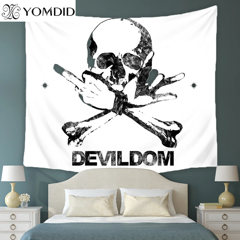 Гобелен с головой черепа компас настенный гобелен мандала пляжное полотенце