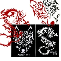 big tattoo stencil henna hena sticker stencils airbrush for decor painting template dragon wolf tiger arm back chest reusable