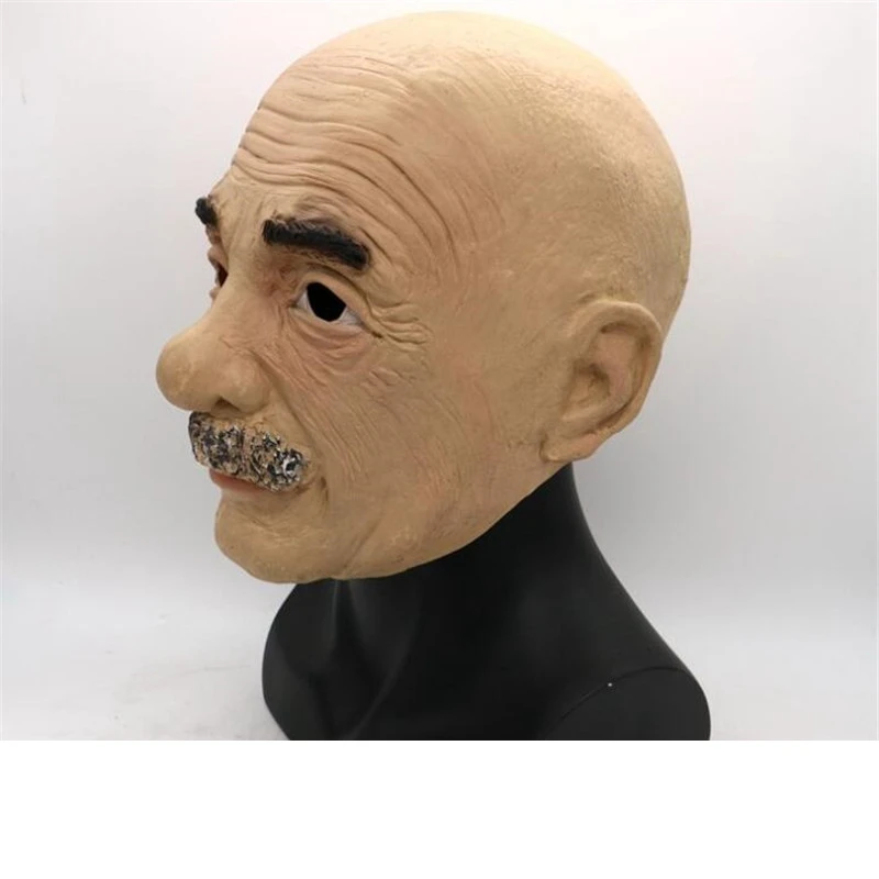 Realistic Latex Old Man Mask Male Disguise Halloween Fancy Dress Head Rubber Adult Party Masks Masquerade Cosplay Props | Дом и сад