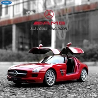 welly 124 mercedes benz sls amg sports car simulation alloy car model crafts decoration collection toy tools gift