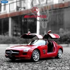 Модель спортивного автомобиля WELLY 1:24 Mercedes-Benz SLS AMG, модель из сплава, поделки, Декоративные Коллекционные игрушечные инструменты в подарок