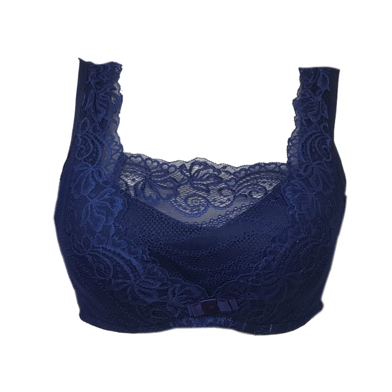 Blue Бюстгальтер для мастэктомии, без косточек, с карманами, бюстгальтеры, силиконовые искусственные грудные протезы, Кроссбоди, Трансвеститы, поддельные груди, бюстгальтеры для женщин, интимные - Цвет: Blue