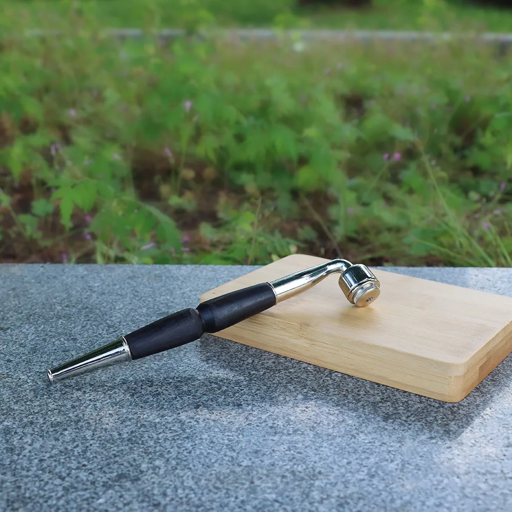 Honeypuff Metal Herb Smoking Pipe Ebony Wood &amp Zinc Alloy 175MM Bowl Cigarette Holder Hand Spoon Pipes | Дом и сад