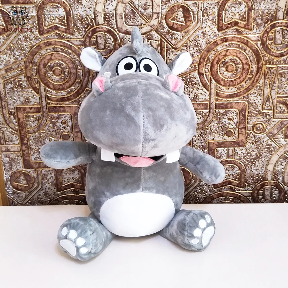 Детская плюшевая игрушка серый Бегемот детская Набивная на Рождество подарок