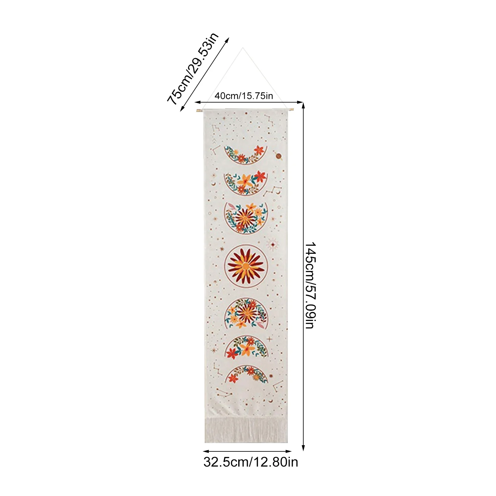 

Bohemian Style Tapestry Simple And Generous Flower Lunar Eclipse Decoration Tapestry Home Background Wall Painting Decoration