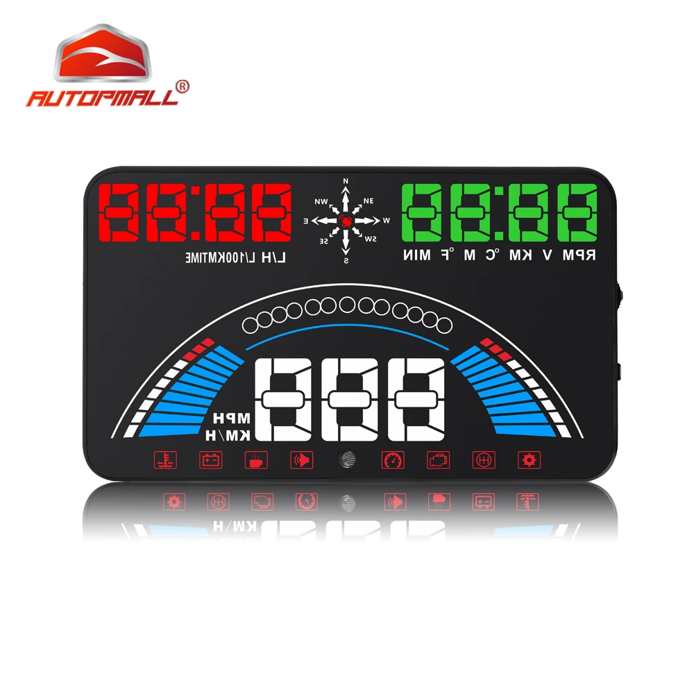 Новый S7 HUD Спидометр OBD2 автомобильный дисплей 5 8 &quotАвтомобильный Стайлинг