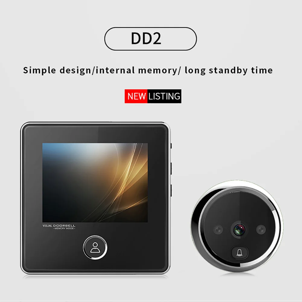 

Smart Door Viewers Digital Peephole Photograph Wireless Doorbell Night Vision Simple Household Security SN-DDS