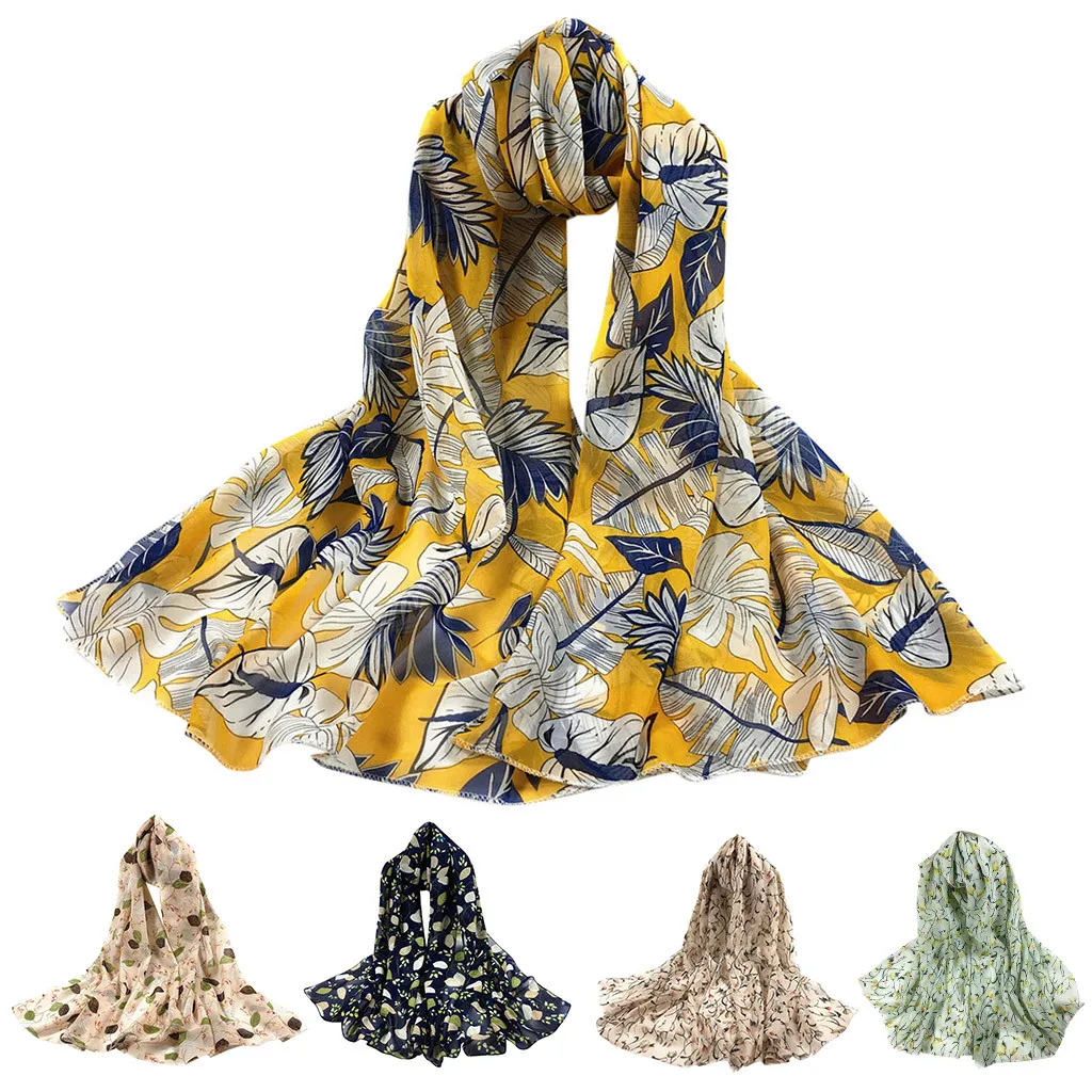 Шарф 2020 новинка модные женские туфли шарф листья Infinity Обёрточная бумага Шелковый