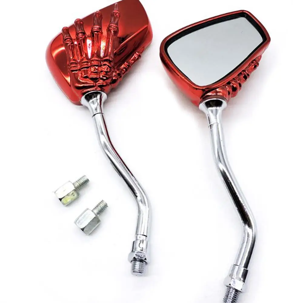 1 пара левый и правый Скелет Череп рук коготь мотоцикл боковые зеркала заднего