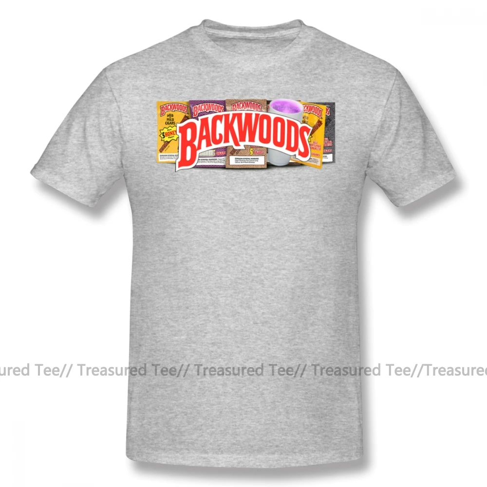 Backwoods футболка BACKWOODS винтажная рубашка хип-хоп Футболка мужская забавная футболка пляжная 100 процентная хлопчатобумажная футболка с рисунком - Цвет: Gray