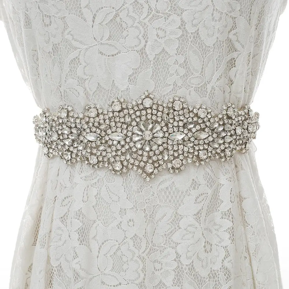 

Hand Beaded Crystal Belt Wedding Belt Elegant Bridal Rhinestones Belt For Wedding Evening Dress J115S