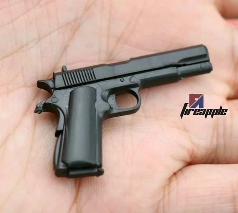 Модель черного пистолета в масштабе 1/6 тип M1911 A1 аксессуар для солдата приложение