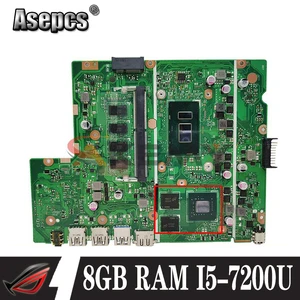 akemy for asus x540ub x540ubr x540uv laptop motherboard mainboard x540ub original mainboard with i5 7200u cpu 8gb ram 2gb gpu free global shipping