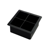 silicone ice cube innovative square ice cube with cover food grade four ice tray for home