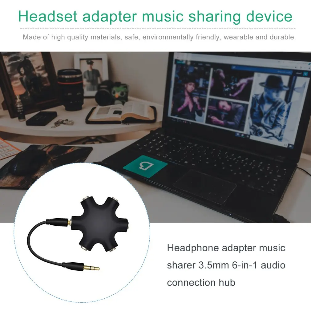 Аудионаушники с разъемом 3 5 мм для наушников 1 разъем папа на 2 4 портов кабель