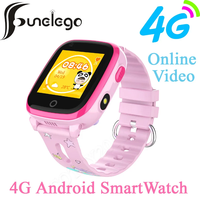 Водонепроницаемые Детские Цифровые Смарт часы Funelego IP67 4G Android GPS телефон для детей