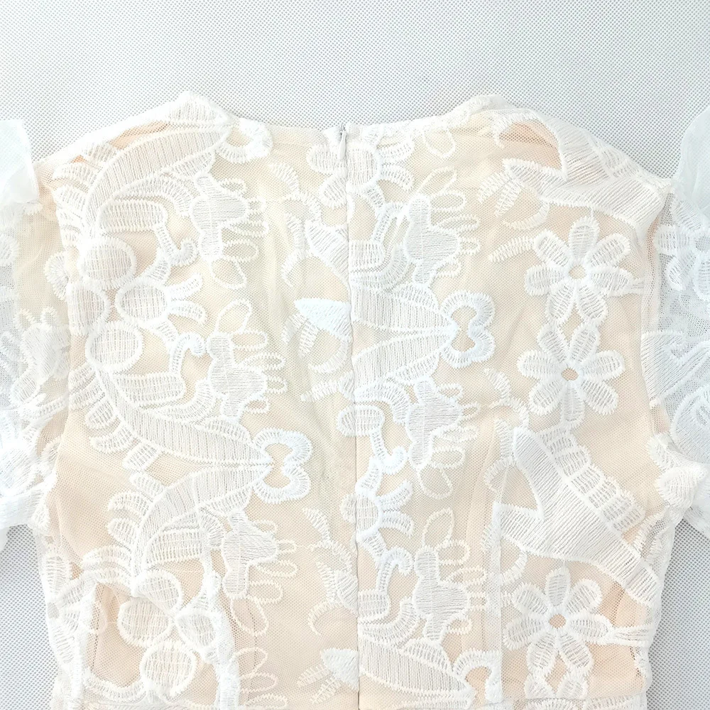 Женское платье в богемном стиле элегантное мини с длинным рукавом v-образным