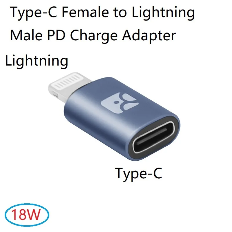 USB Type C Female to Lightning Male Adapter, USB-C Cable with Charge & Sync Data for Convert Huawei,Samsung to iPhone/iPad/iPod