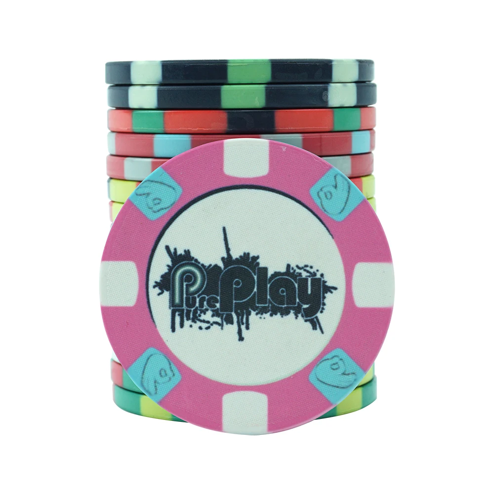 Профессиональные недорогие игровые фишки для покера с напечатанным логотипом |