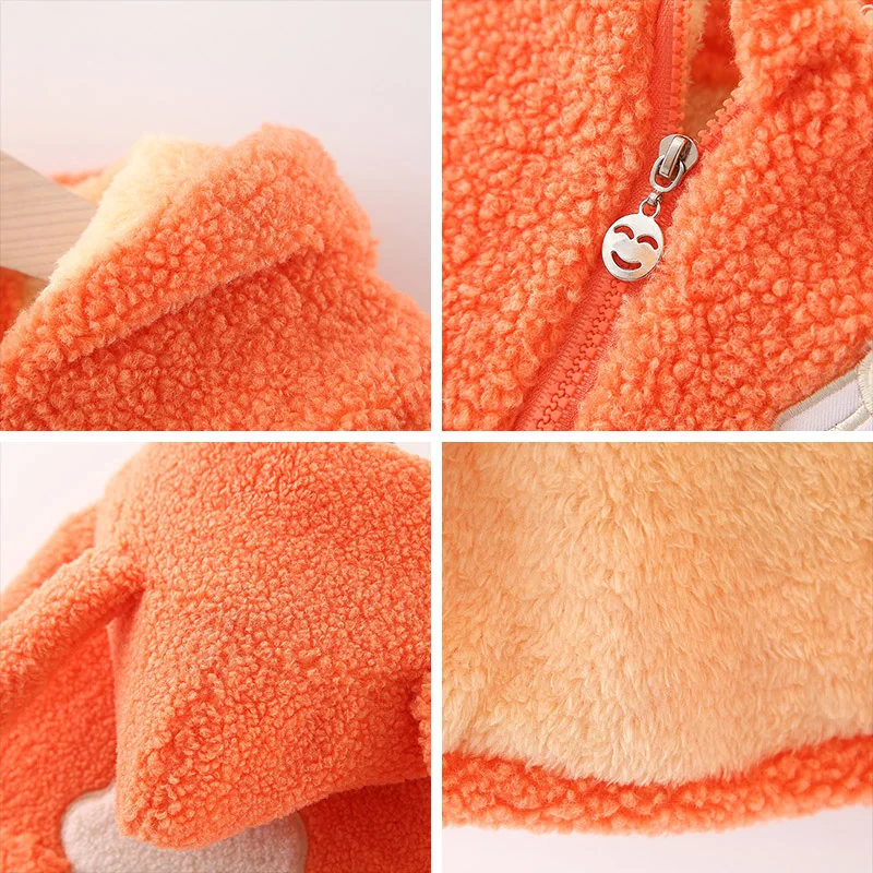 Зимняя куртка для маленьких девочек милая детская с капюшоном и мультяшной