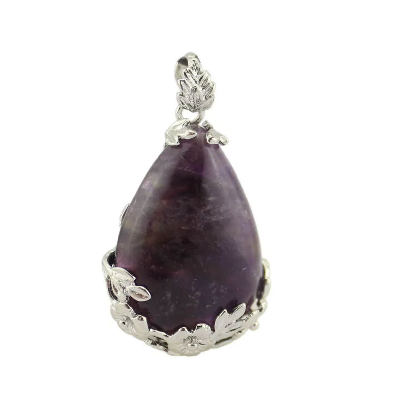 Подвеска из натурального камня в форме капли ангела для изготовления ювелирных