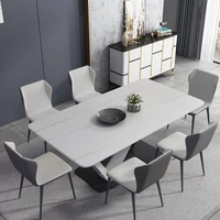 simple modern dining set marble stone top kitchen table for hotel home creative portable furniture apartment restaurant