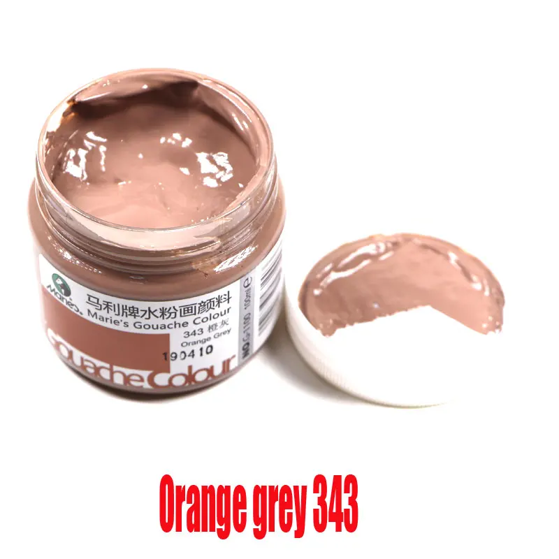 Orange Grey 343 100 мл/бутылка гуашь пигмент Искусство Ручная роспись специальный пигмент школьное искусство специальная краска великолепный гуашь пигмент 42 цвет optiona - Цвет: Orange Grey 343