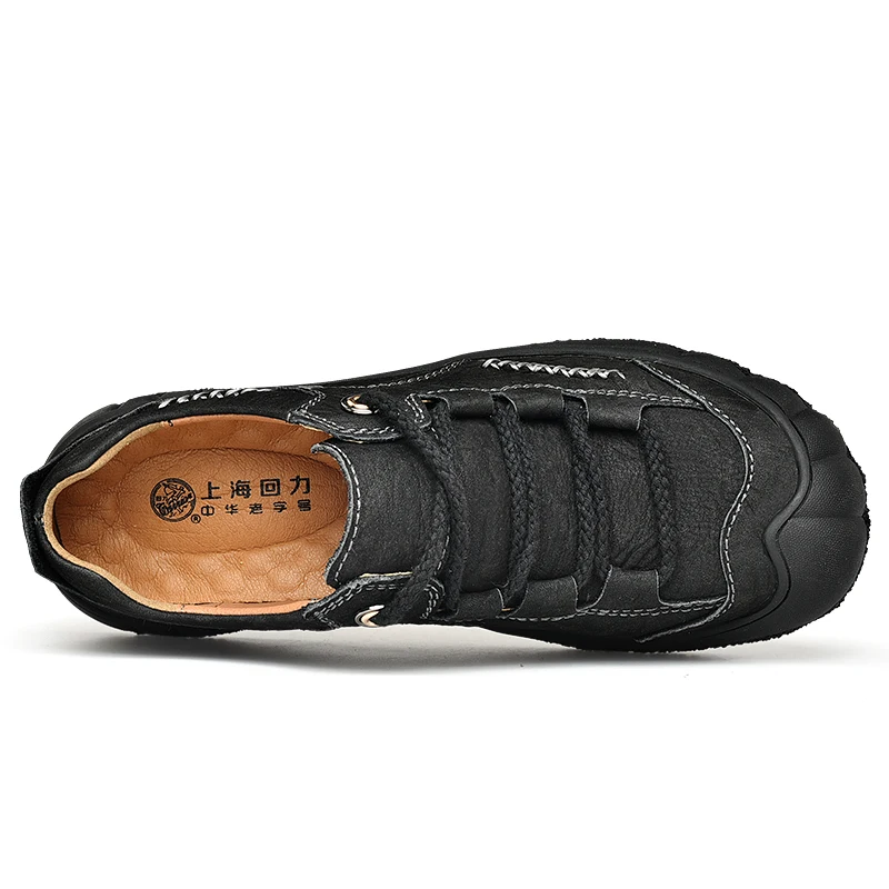 Мягкая мужская повседневная обувь кожаные лоферы ручной работы кроссовки из