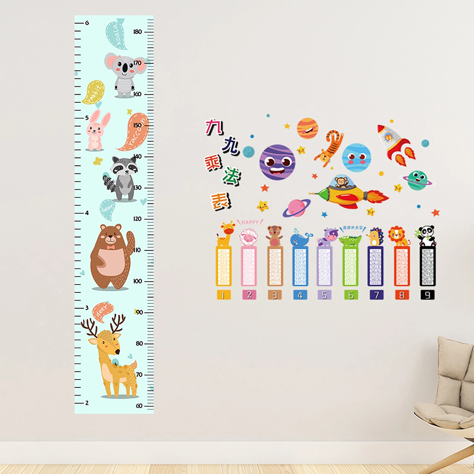 Скандинавский Рождественский мультяшный узор линейка для роста детей схема