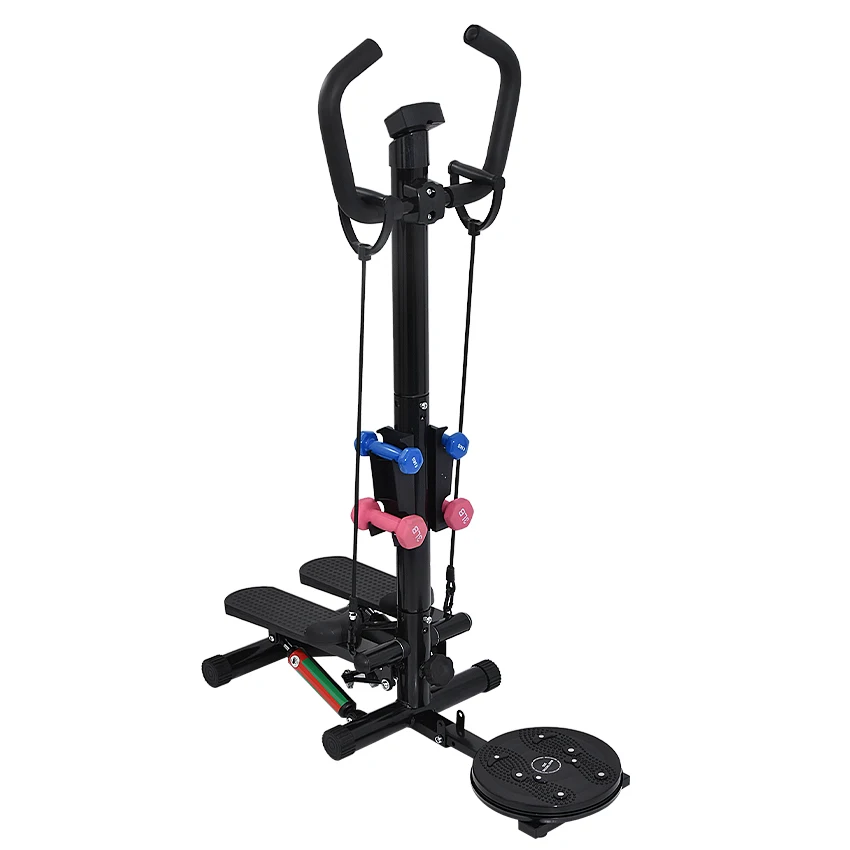 4 функции в 1 шаговый тренажер с поручнем поворот талии Тонкий тело тянуть гантели